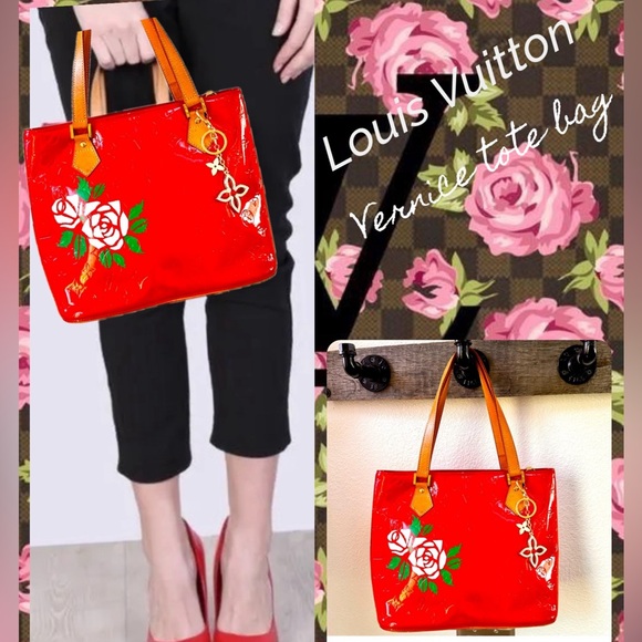 Louis Vuitton Handbags - Louis Vuitton
Monogram Vernis Houston Bag Red hand painted design